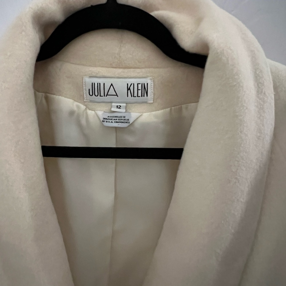 Cream winter wool coat